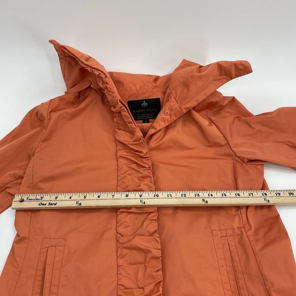 RAINFOREST Jacket Women's S Hooded Full Zip Long Length Packable Coat - Picture 6 of 8